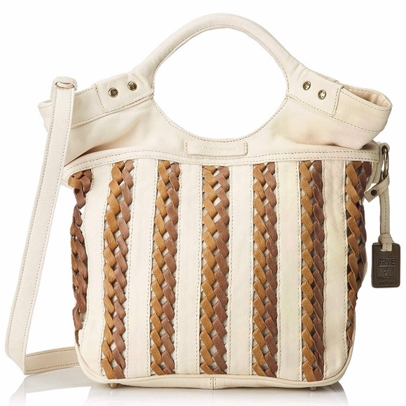 Frye Tricia weave leather crossbody bag